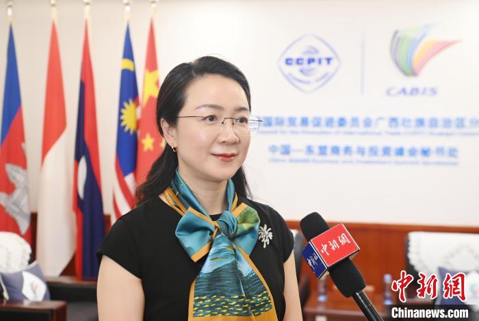 中国—东盟商务与投资峰会秘书处秘书长杨雁雁受访。蒋雪林 摄