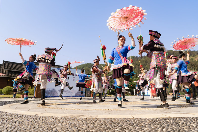 程阳八寨丰富多彩的侗族民俗文化活动。广西旅发集团供图