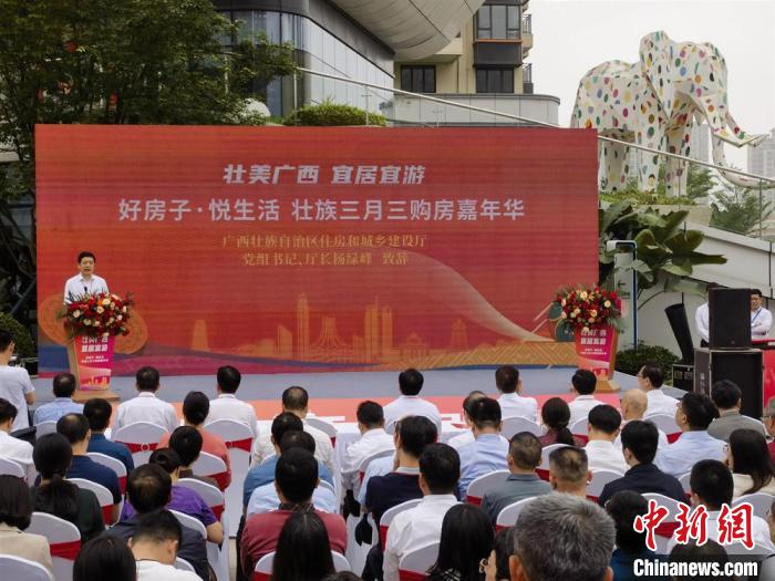 图为广西壮族自治区住房和城乡建设厅厅长杨绿峰致辞。林浩 摄